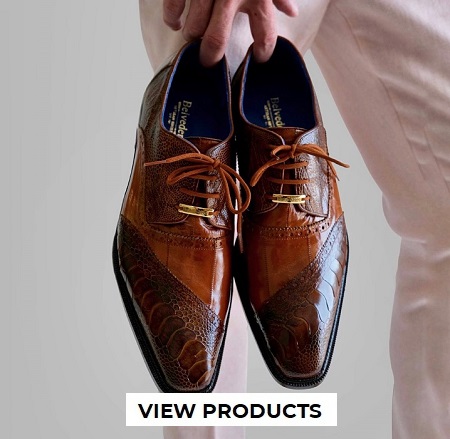 Pair of Belvedere Dress Shoes in Ostrich