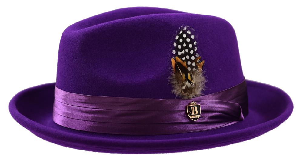 Purple mens hats