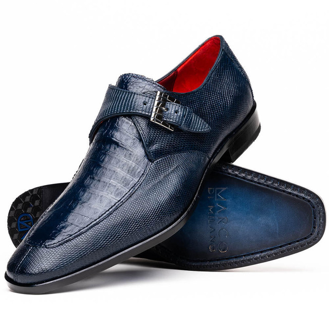 Marco di Milano blue crocodile and lizard shoes