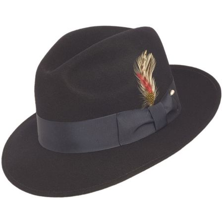 Example of Navy Blue Fedora Hat