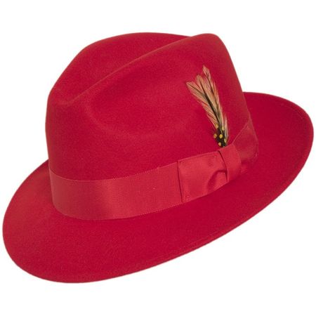 Red Untouchable Fedora Hat